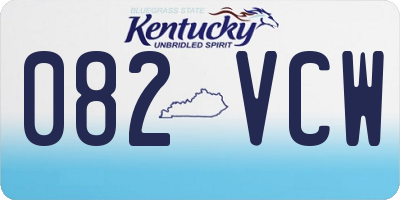 KY license plate 082VCW