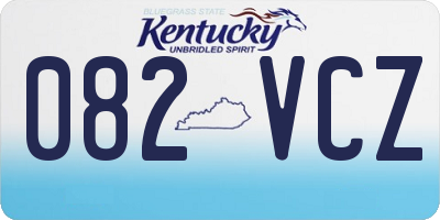 KY license plate 082VCZ