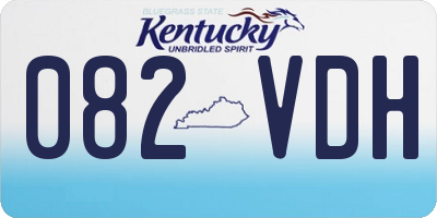 KY license plate 082VDH
