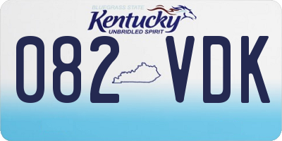 KY license plate 082VDK