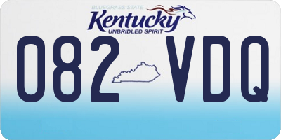 KY license plate 082VDQ