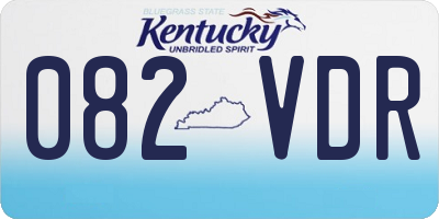 KY license plate 082VDR