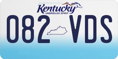 KY license plate 082VDS