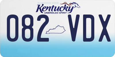 KY license plate 082VDX