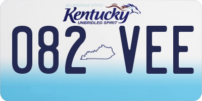 KY license plate 082VEE