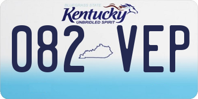 KY license plate 082VEP