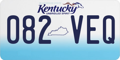 KY license plate 082VEQ