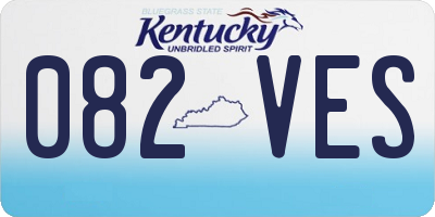 KY license plate 082VES