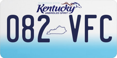 KY license plate 082VFC