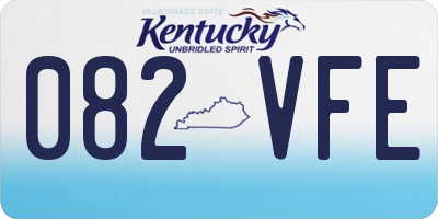 KY license plate 082VFE