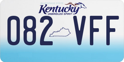 KY license plate 082VFF