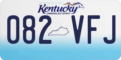 KY license plate 082VFJ