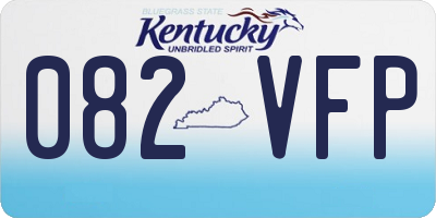 KY license plate 082VFP