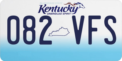 KY license plate 082VFS