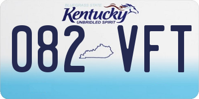 KY license plate 082VFT
