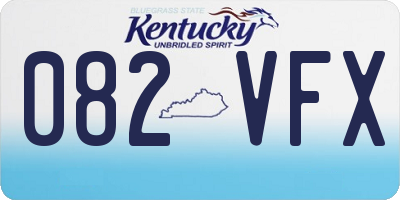 KY license plate 082VFX