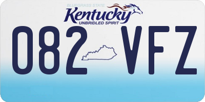 KY license plate 082VFZ