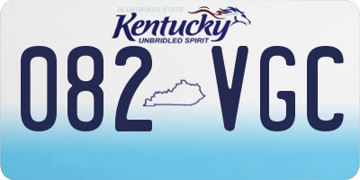 KY license plate 082VGC