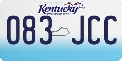KY license plate 083JCC