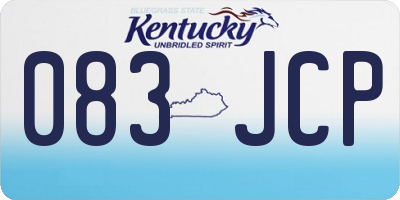 KY license plate 083JCP