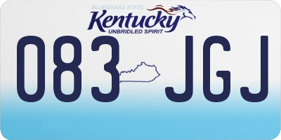 KY license plate 083JGJ
