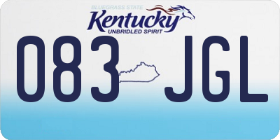 KY license plate 083JGL