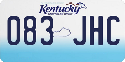 KY license plate 083JHC