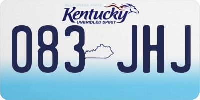 KY license plate 083JHJ