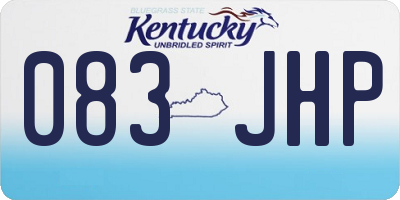 KY license plate 083JHP