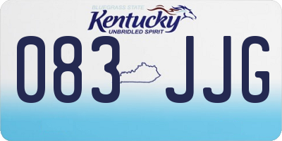 KY license plate 083JJG