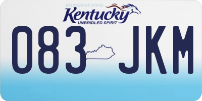 KY license plate 083JKM