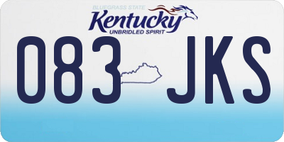 KY license plate 083JKS