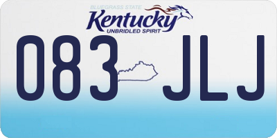 KY license plate 083JLJ