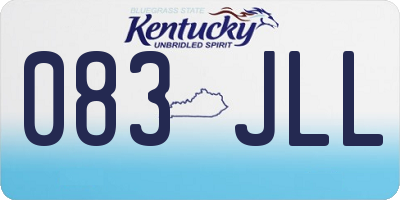 KY license plate 083JLL