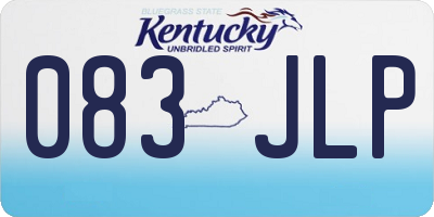 KY license plate 083JLP