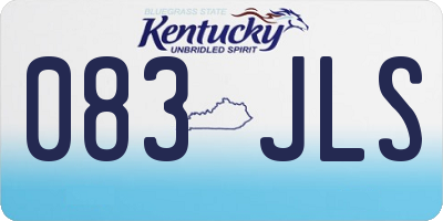 KY license plate 083JLS