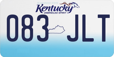 KY license plate 083JLT