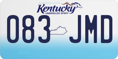KY license plate 083JMD