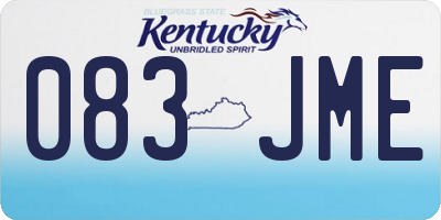 KY license plate 083JME