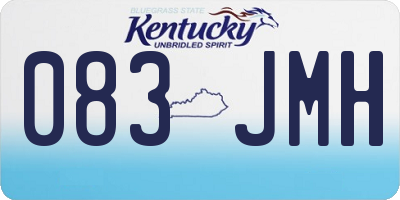 KY license plate 083JMH