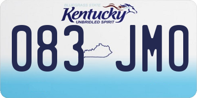 KY license plate 083JMO
