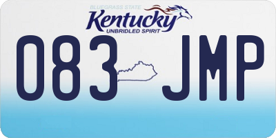 KY license plate 083JMP