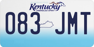 KY license plate 083JMT