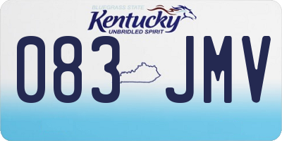 KY license plate 083JMV