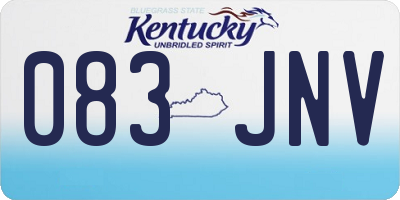 KY license plate 083JNV