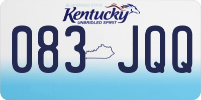 KY license plate 083JQQ