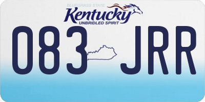 KY license plate 083JRR
