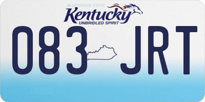 KY license plate 083JRT