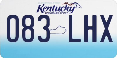 KY license plate 083LHX