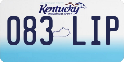 KY license plate 083LIP